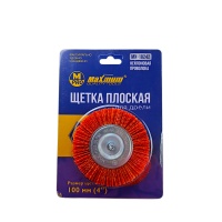 Щетка для дрели нейлоновая 100 мм, 4", плоская,"MAXIMUM" MX 18242